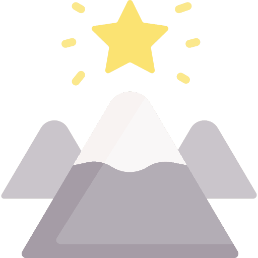 Success star mountain achievement icon Success star mountain achievement icon