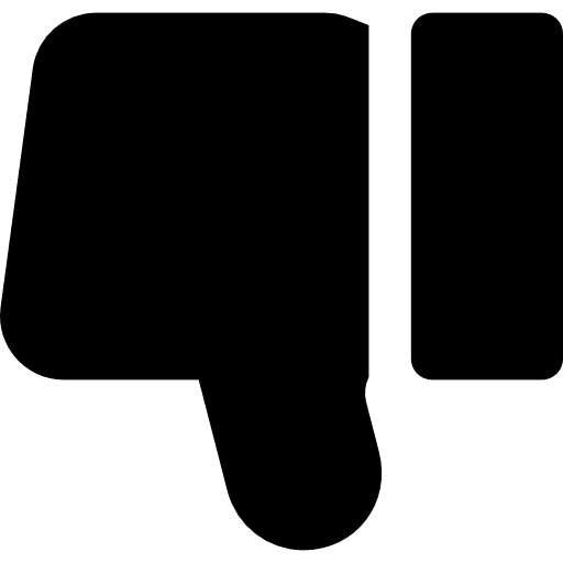 Dislike dislike against disadvantage icon