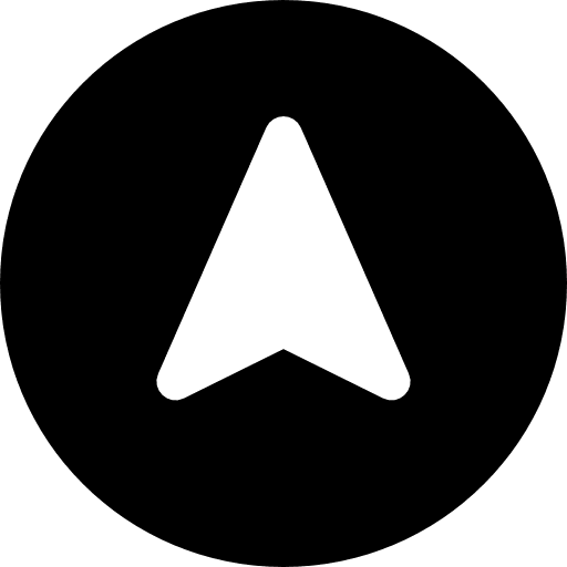 Navigation location navigation up arrow icon