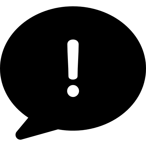 Chat balloon speech balloon networking exclamation mark icon