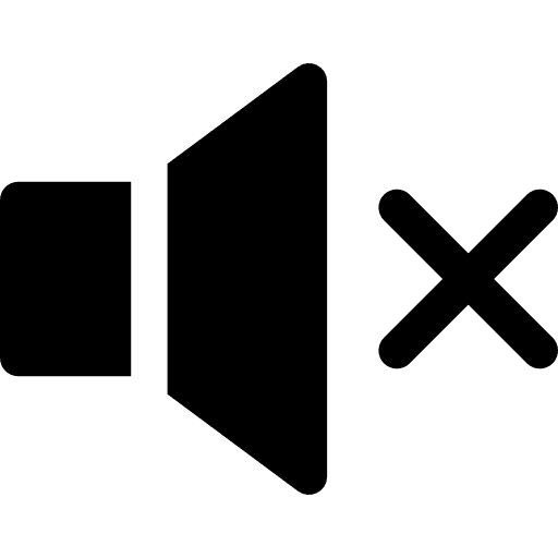 Muted volume interface seo and web icon