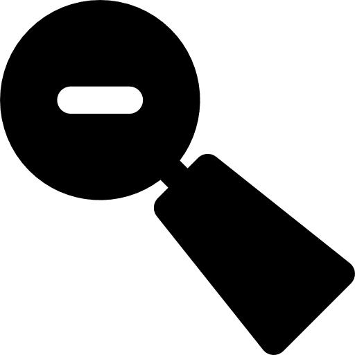 Zoom out interface ui magnifying glass icon