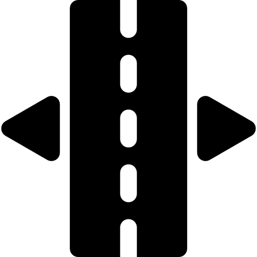 Broken line transport direction seo and web icon