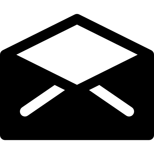 Opened interface envelope opened icon