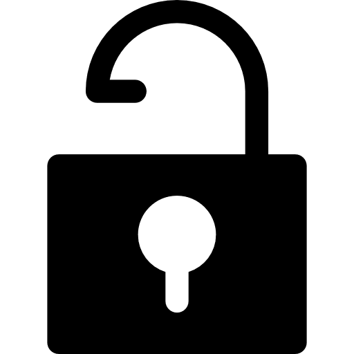 Opened unlocked opened seo and web icon