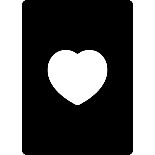 Playing card heart shapes seo and web icon