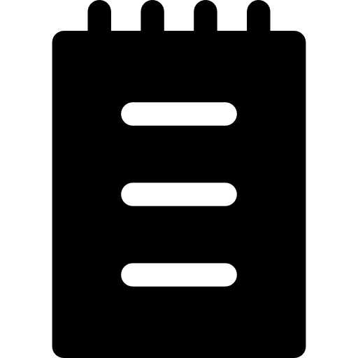 Education notebook note text icon