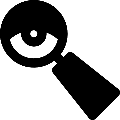 Magnifying glass seo and web transparency magnifying glass icon