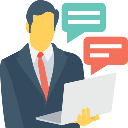 Businessman people chat occupation icon