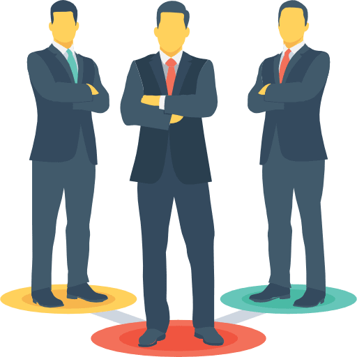 Group workers accompaniment professions and jobs icon