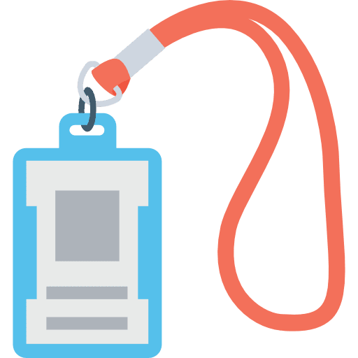 Id card business seo and web identification icon