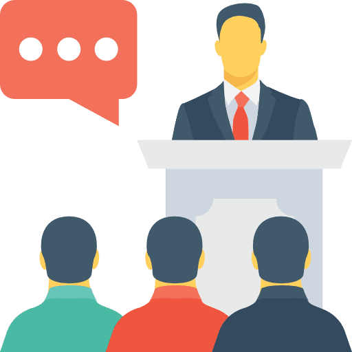 Presentation people lecture public speaking icon