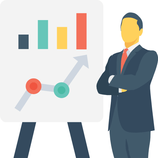 Analytics presentation stats bars chart icon