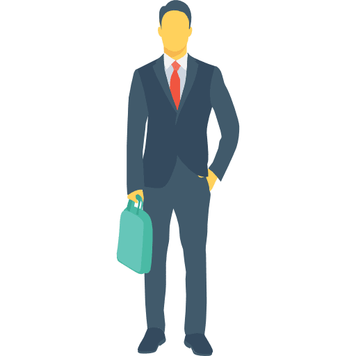 Businessman characters executive man icon
