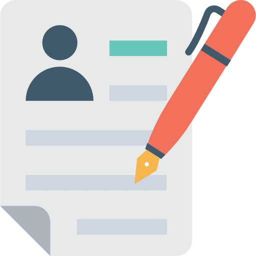 Contract files and folders writing contract icon