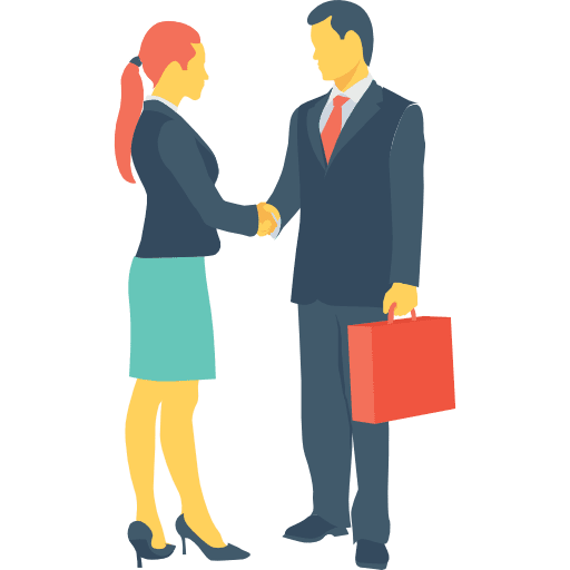 Meeting people man professions and jobs icon