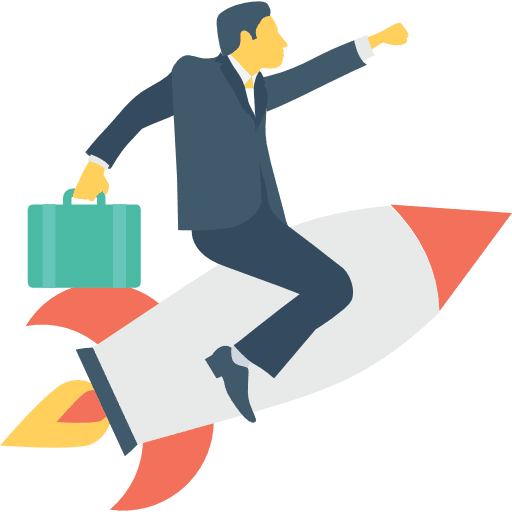 Startup businessman seo startup icon
