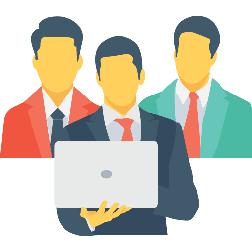 Teamwork group seo and web people icon