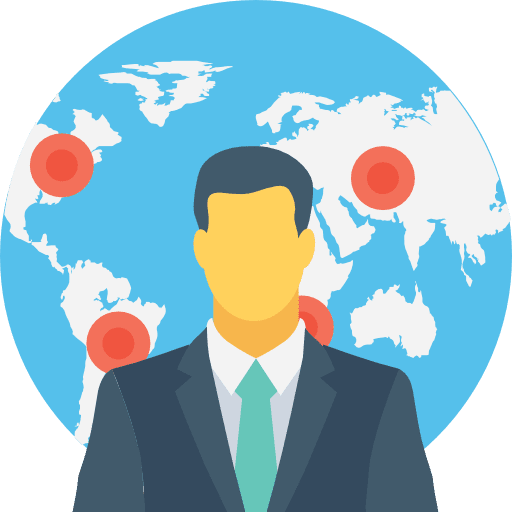 Businessman conceptual world businessman icon