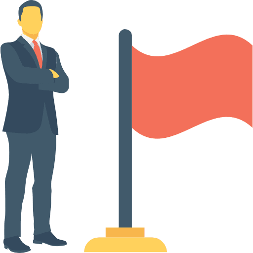 Goal business flag seo and web icon