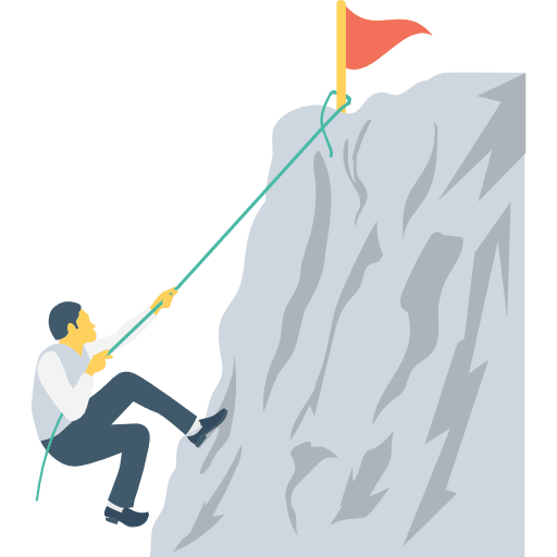 Goal landscape goal mountain icon