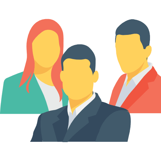 Group businessman businesswoman businessman running icon