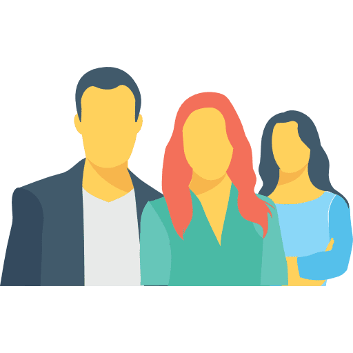 Group women woman three people icon