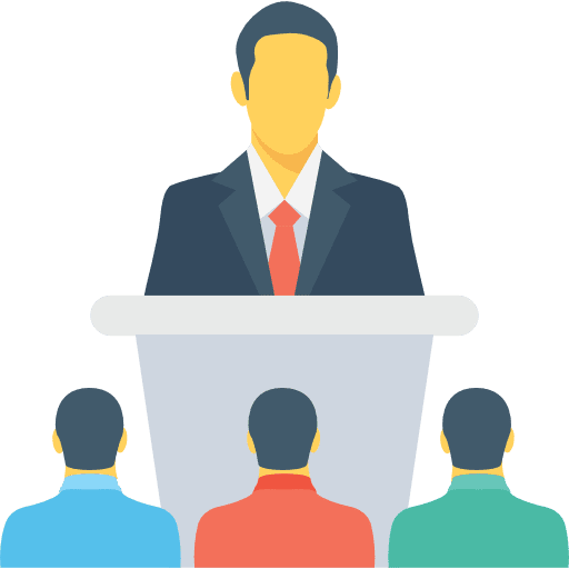 Presentation event education lectern icon