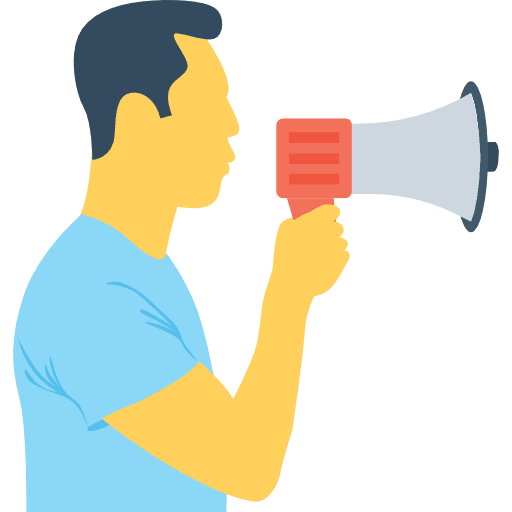 Promotion megaphone public relations shout icon