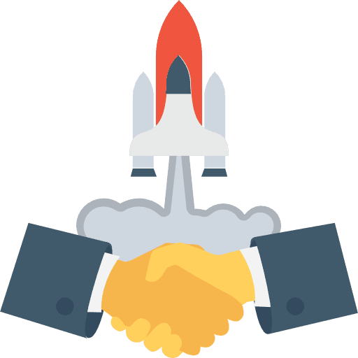 Startup transport rocket launch seo and web icon