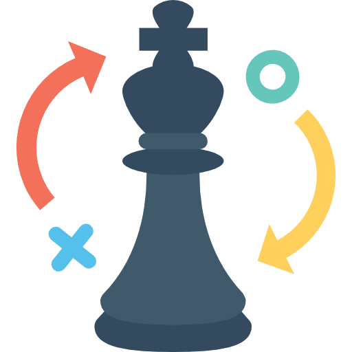 Strategy business sports and competition chess icon