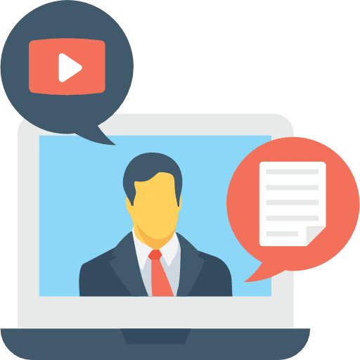 Video call communication video call man icon