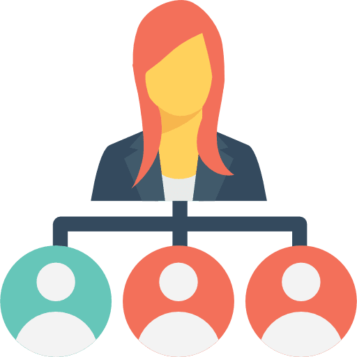 Hierarchical structure manager team user icon