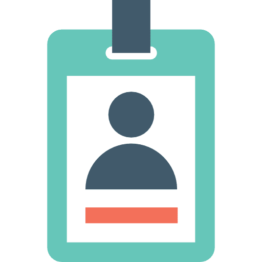 Id card identity identification pass icon