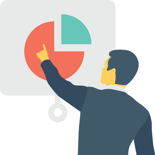 Presentation analytics bars graphic statistics icon