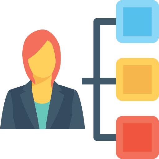 Skills approach businesswoman worker icon