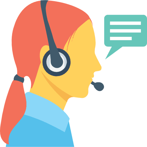 Telemarketer avatar technology headphones icon