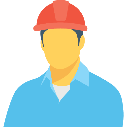 Worker user man professions and jobs icon