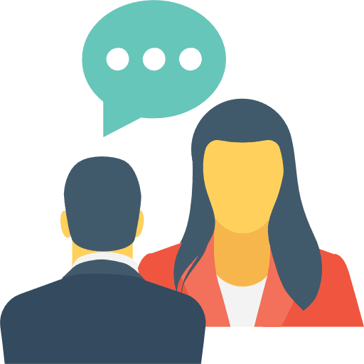 Conversation table meet focus group icon