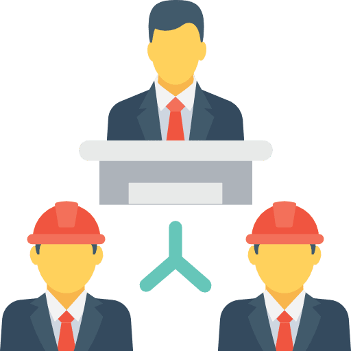Hierarchical structure manager business supervise icon
