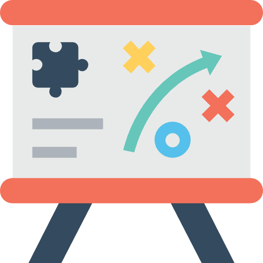 Strategy tactics tactical seo and web icon