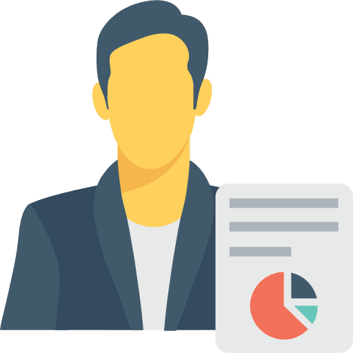 Businessman user speech conference icon