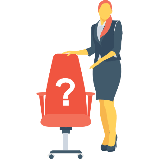 Businesswoman people desk chair businesswoman icon