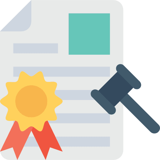 Contract patent degree contract icon