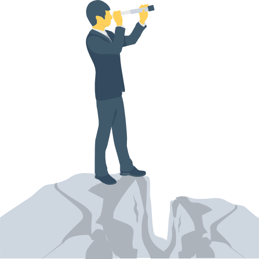 Explorer looking explore businessman icon