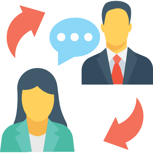 Meeting human communications man icon