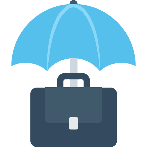 Briefcase portfolio protection bag icon