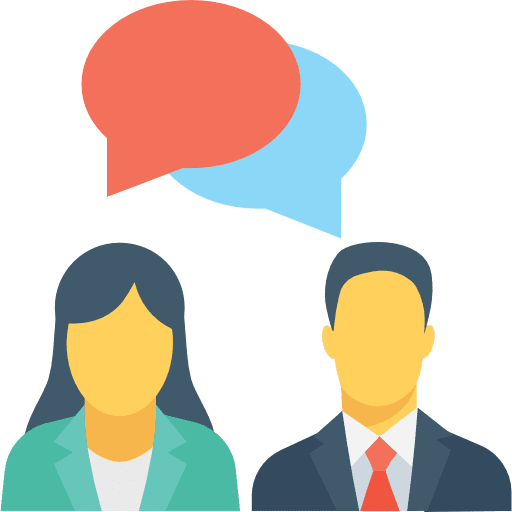 Chat face to face counselling conversation icon