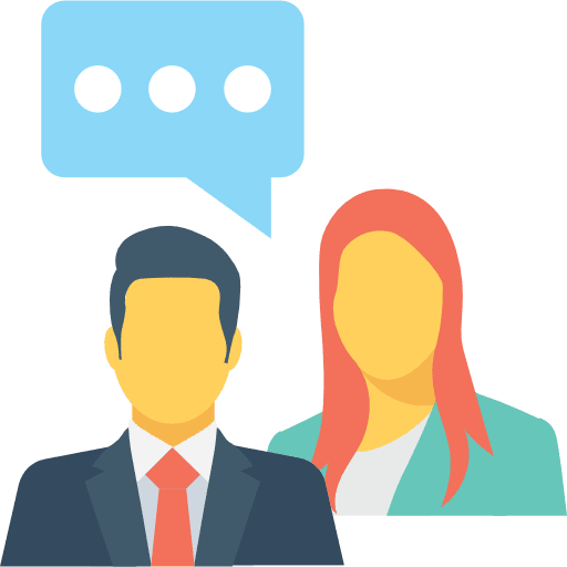 Conversation communications businessman conversation icon