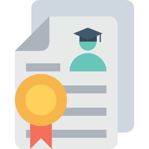 Diploma patent education interface icon